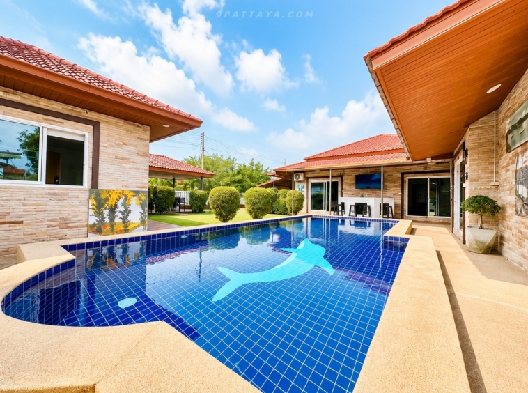 🔥🔥 ให้เช่า Pool Villa สไตล์รีสอร์ท | Middle House Pool Villa ซอยสยาม พัทยากลาง 🔥🔥 – ภาพหลัก – Central Pattaya – #9P-16203